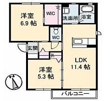 香川県高松市岡本町（賃貸アパート2LDK・2階・54.07㎡） その2