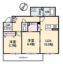 香川県綾歌郡宇多津町（賃貸アパート2LDK・2階・59.10㎡） その1