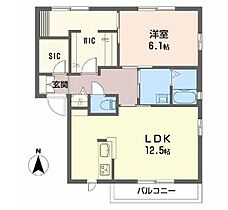 香川県高松市元山町（賃貸アパート1LDK・2階・54.81㎡） その2