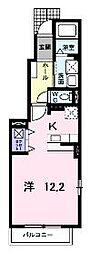 サニーヴィラ 1階1Kの間取り