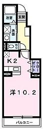 パレス　ニュールミネ　Ｄ 1階1Kの間取り
