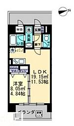 高松琴平電気鉄道琴平線 瓦町駅 徒歩2分の賃貸マンション 7階1LDKの間取り