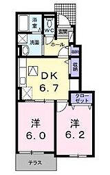 間取図画像 2DK