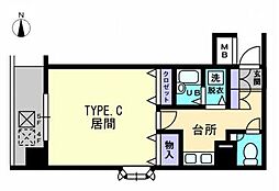 高松琴平電気鉄道琴平線 三条駅 徒歩3分の賃貸マンション 7階1Kの間取り
