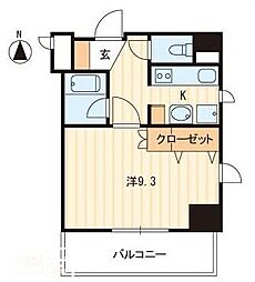 JR高徳線 高松駅 徒歩7分の賃貸マンション 5階1Kの間取り