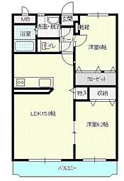 FieldII 2階2LDKの間取り