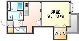 エクセレント宮脇 4階1DKの間取り
