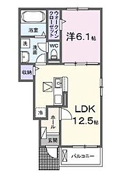 ポンテ　ヴェッキオ 1階1LDKの間取り