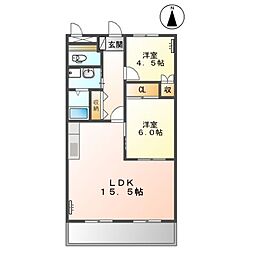 間取図画像 2LDK