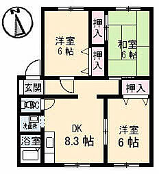 間取図画像 3DK