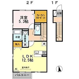 シャインポート屋島2 1LDKの間取図画像