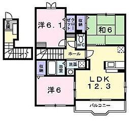 ベルソレイユD 3LDKの間取図画像