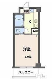泉川マンション 1Kの間取図画像