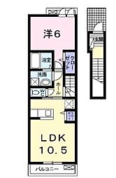 コンフォルト2 1LDKの間取図画像