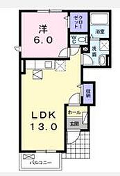 サンラブリー2 1LDKの間取図画像