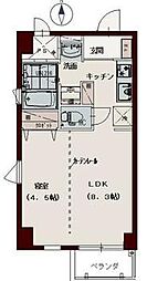 コリドール西内町 1LDKの間取図画像