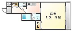 MinePalace 1Kの間取図画像