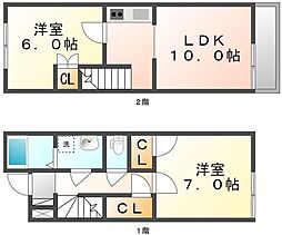 レオネクストキズナ 2LDKの間取図画像