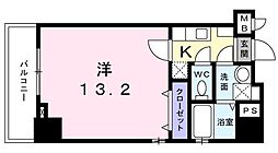 シャンス栗林公園 1Kの間取図画像