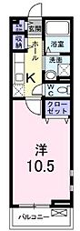 ネオレジデンス 1Kの間取図画像