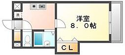グランドジョラス 1DKの間取図画像