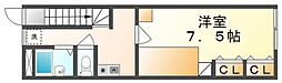 レオパレス四季 1Kの間取図画像
