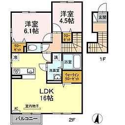マリッジスター 2LDKの間取図画像