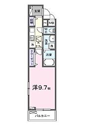 ヴィオレット 1Kの間取図画像