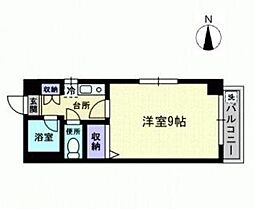 メルベーユ・アルテナ 1Kの間取図画像