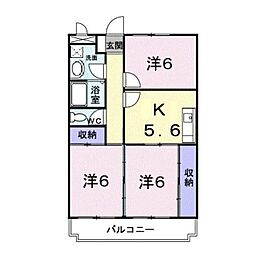 マリッチ溝渕1 3Kの間取図画像