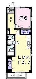 ANNEX-M 1LDKの間取図画像