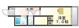レオパレスCHI-YO 1Kの間取図画像