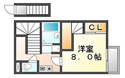 レオパレスラ・スリーズ 1Kの間取図画像