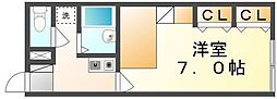 レオパレスコンフォート 1Kの間取図画像
