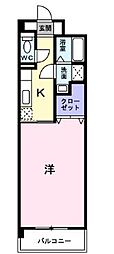 ヴィドゥカンパーニュ 1Kの間取図画像