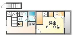 レオパレスハイメゾン坂出 1Kの間取図画像