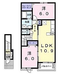 フィールドビーチアマナ1 2LDKの間取図画像