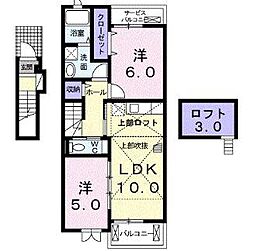 ノヴェルティーハイツ坂出 2LDKの間取図画像