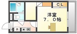 レオパレスH・Y・3 1Kの間取図画像