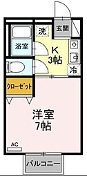 シャトル西春日A 1Kの間取図画像