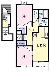 レユシール 2LDKの間取図画像