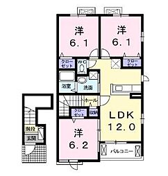 セレノ・ド・ルピナス2 3LDKの間取図画像