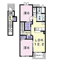 フィオーレB 2LDKの間取図画像