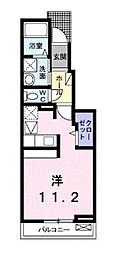 シエルブルー ワンルームの間取図画像