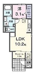 サンフラワー太田駅サイドE 1LDKの間取図画像