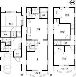 渋谷区本町3丁目戸建 4LDKの間取り
