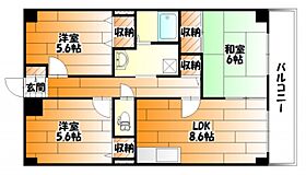 広島県広島市安佐南区長束３丁目（賃貸マンション3LDK・2階・61.00㎡） その2