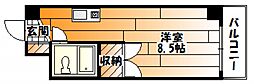 サウスヒルズ ワンルームの間取図画像