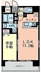 東ビル 1LDKの間取図画像