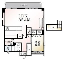 ツインエルシティ千葉2番館 1LDKの間取図画像